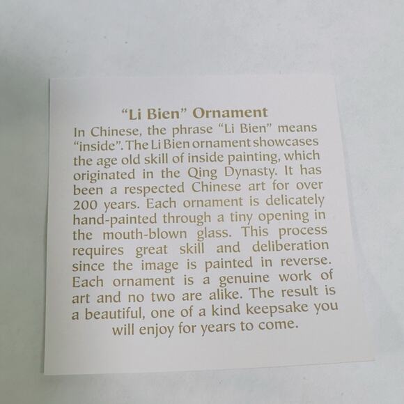 Pier 1 Li Bien 2009 Glass Ornament Santa Sleigh Reindeer Ho Ho Ho Inside Painted - Picture 9 of 12